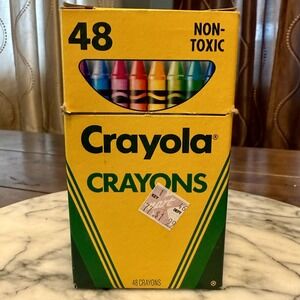 Vintage 1994 Crayola Crayons 48 Box Many Retired Colors‎ Kmart Tag Crazy Shades